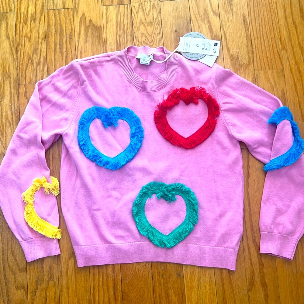 NWT Stella McCartney kids size 12 Heart Knit Sweater Jumper